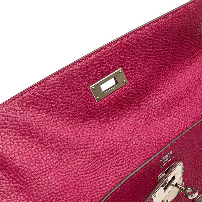 Hermès Kelly 32 Togo Rose Pourpre Signs of wear | Sell your designer bag