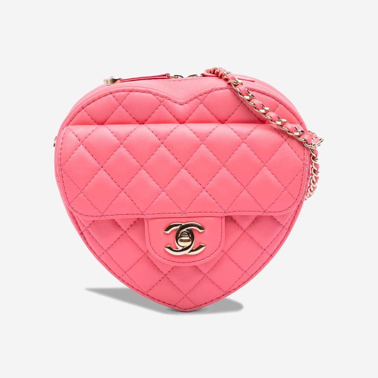 Chanel Timeless Heart Large Lamb Pink Front | Sell your designer bag