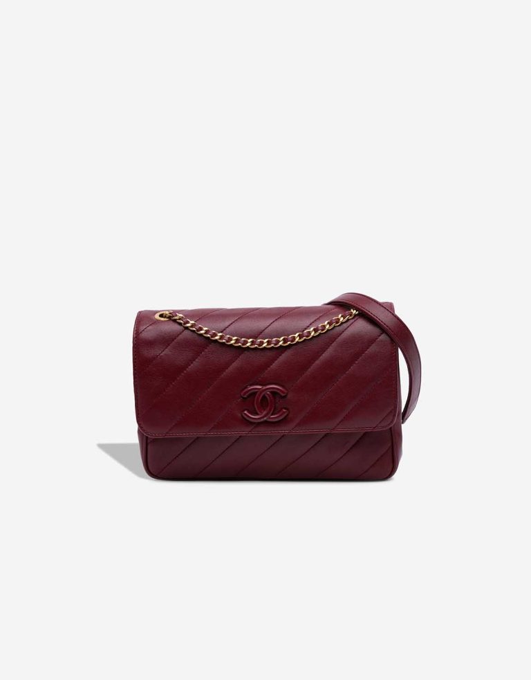 Chanel Timeless Flap Bag Small Lamb Bordeaux Front | Sell your designer bag