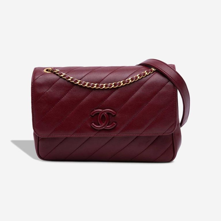 Chanel Timeless Flap Bag Small Lamb Bordeaux Front | Sell your designer bag