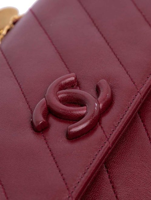 Chanel Timeless Flap Bag Small Lamb Bordeaux Closing System | Sell your designer bag