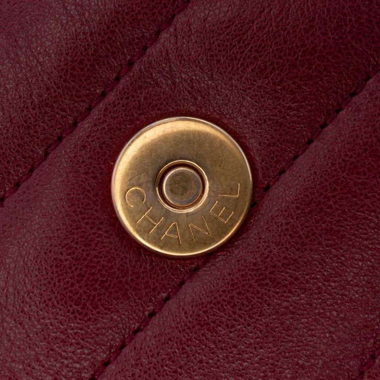 Chanel Timeless Flap Bag Small Lamb Bordeaux Logo | Sell your designer bag