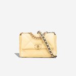 Chanel 19 Flap Bag Lamb Yellow Front | Sell your designer bag