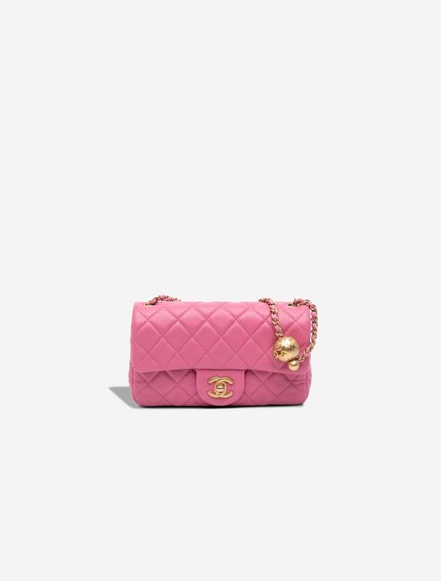 Chanel Timeless Mini Rectangular Lamb Pink Front | Sell your designer bag