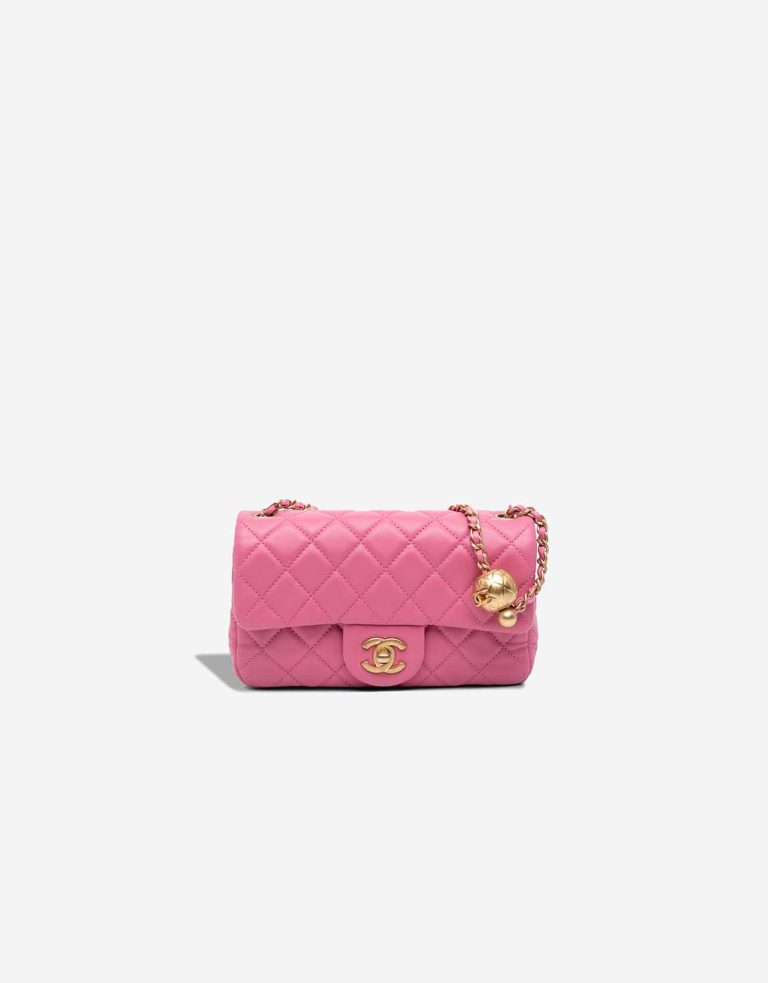 Chanel Timeless Mini Rectangular Lamb Pink Front | Sell your designer bag