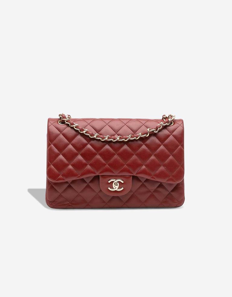 Chanel Timeless Jumbo Lamb Bordeaux Front | Sell your designer bag