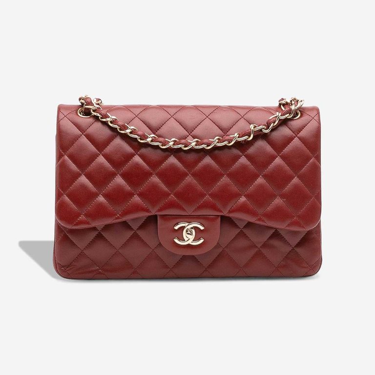 Chanel Timeless Jumbo Lamb Bordeaux Front | Sell your designer bag