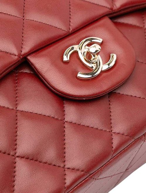 Chanel Timeless Jumbo Lamb Bordeaux Closing System | Sell your designer bag