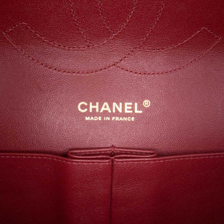 Chanel Timeless Jumbo Lamb Bordeaux Logo | Sell your designer bag
