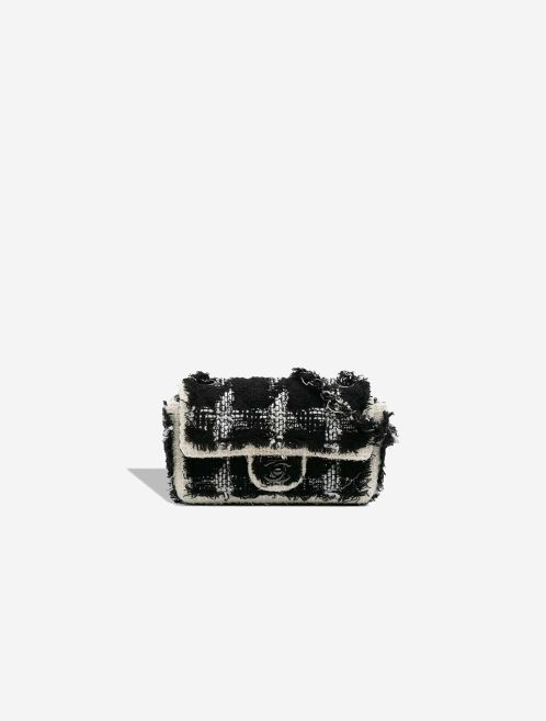 Chanel Timeless Mini Rectangular Tweed Beige / Black / White Front | Sell your designer bag