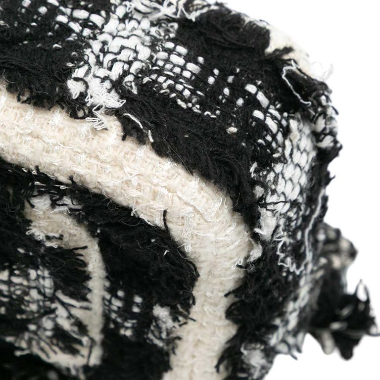 Chanel Timeless Mini Rectangular Tweed Beige / Black / White Signs of wear | Sell your designer bag