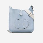Hermès Evelyne 33 Taurillon Clémence Bleu Lin Front | Sell your designer bag