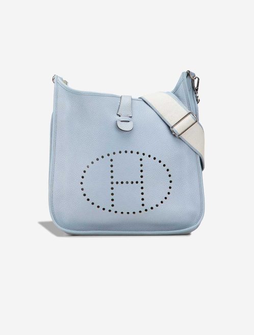 Hermès Evelyne 33 Taurillon Clémence Bleu Lin Front | Sell your designer bag