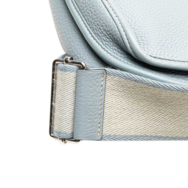 Hermès Evelyne 33 Taurillon Clémence Bleu Lin Signs of wear | Sell your designer bag