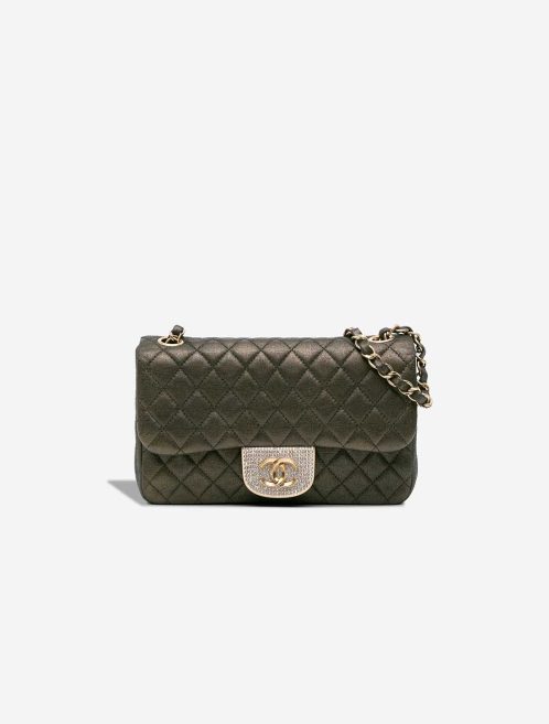 Chanel Timeless Small Calf Khaki Front | Sell your designer bag