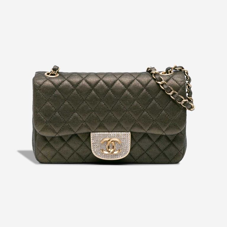 Chanel Timeless Small Calf Khaki Front | Sell your designer bag