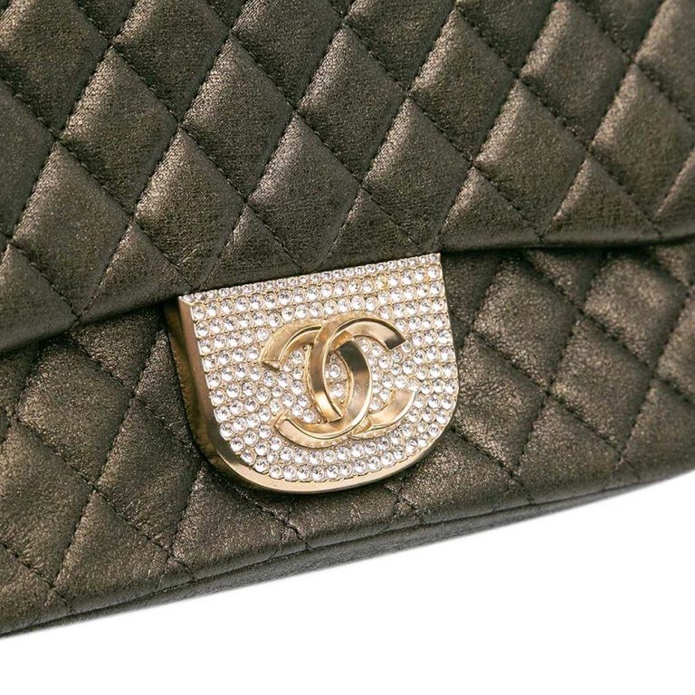 Chanel Timeless Small Calf Khaki Front | Sell your designer bag