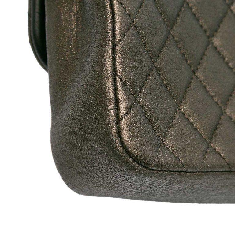 Chanel Timeless Small Calf Khaki Side Back | Sell your designer bag