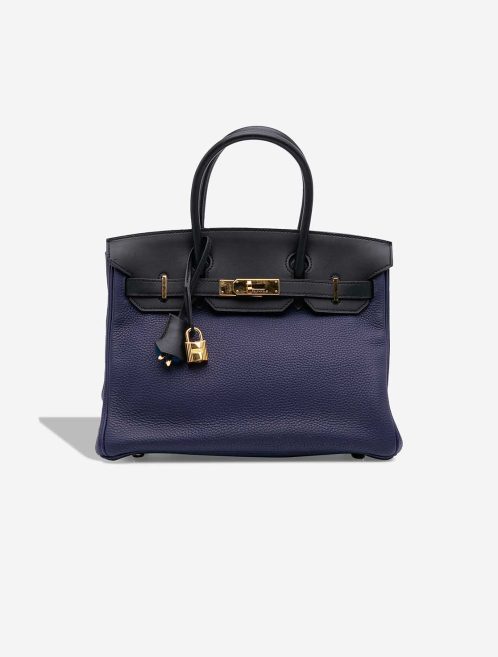 Hermès Birkin 30 Clémence / Veau Sombrero Bleu Encre / Mykonos / Bleu Obscur Front | Sell your designer bag