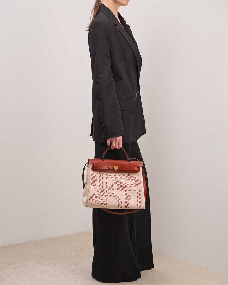 Hermès Herbag 31 Toile H / Vache Hunter Écru / Cuivre Front | Sell your designer bag
