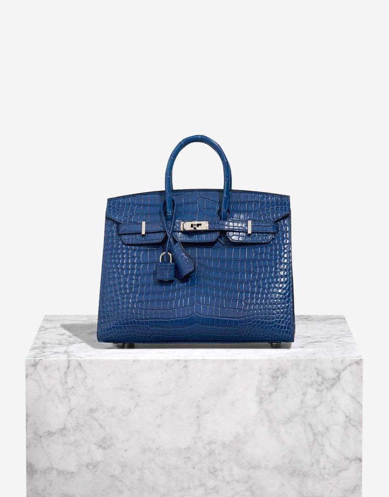 Hermès Birkin 25 Aizome Porosus Crocodile Ai Front | Sell your designer bag