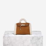 Hermès Kelly Mini Doblis Suede / Swift / Mouton Merinos Chamois / Écru / Alezan Front | Sell your designer bag