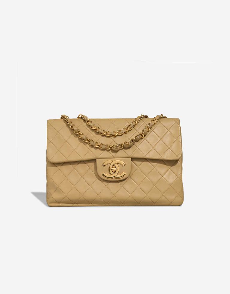 Chanel Timeless Jumbo Lamb Beige Front | Sell your designer bag