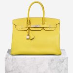 Hermès Birkin 35 Epsom Lime / Gris Perle Front | Sell your designer bag