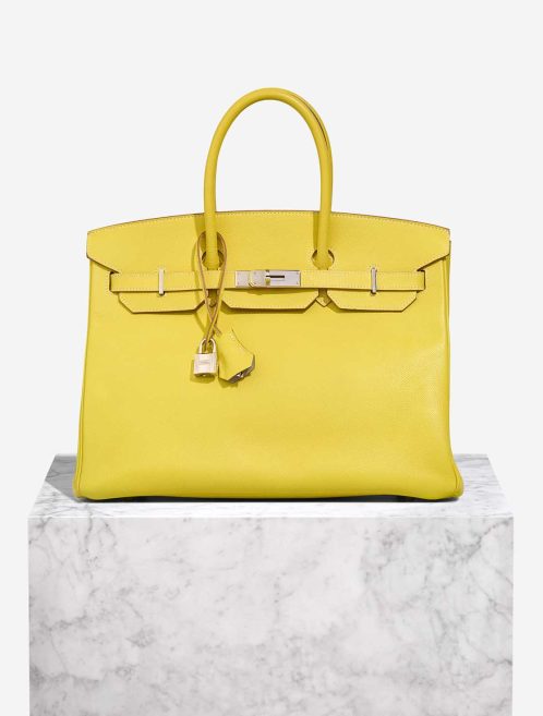 Hermès Birkin 35 Epsom Lime / Gris Perle Front | Sell your designer bag