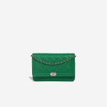 Chanel Boy Wallet On Chain Lamb Green Front | Sell your designer bag