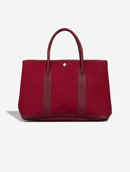 Hermès Garden Party 36 Veau Négonda / Toile Rouge Grenat / Burgundy / Magnolia Front | Sell your designer bag