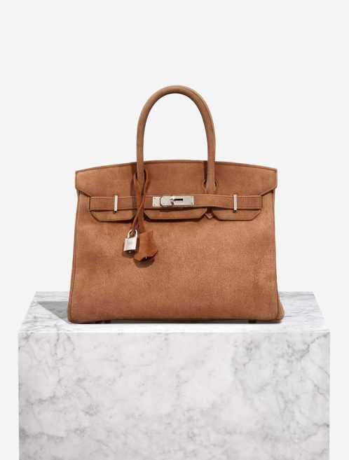 Hermès Birkin 30 Doblis Suede Noisette Front | Sell your designer bag