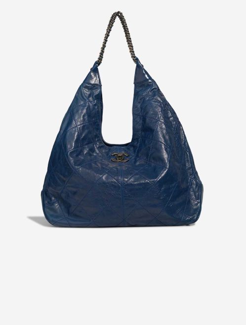 Chanel Hobo Large Aged Calf Blue Front | Sell your designer bag