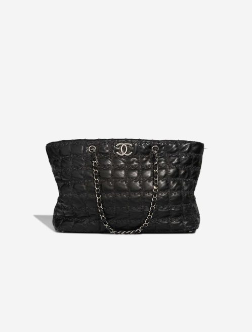 Chanel Shopping Tote GST Lamb / Satin / Tweed Black Front | Sell your designer bag