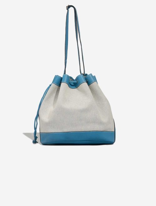 Hermès Market GM Togo / Toile Bleu Jean / Écru Front | Sell your designer bag