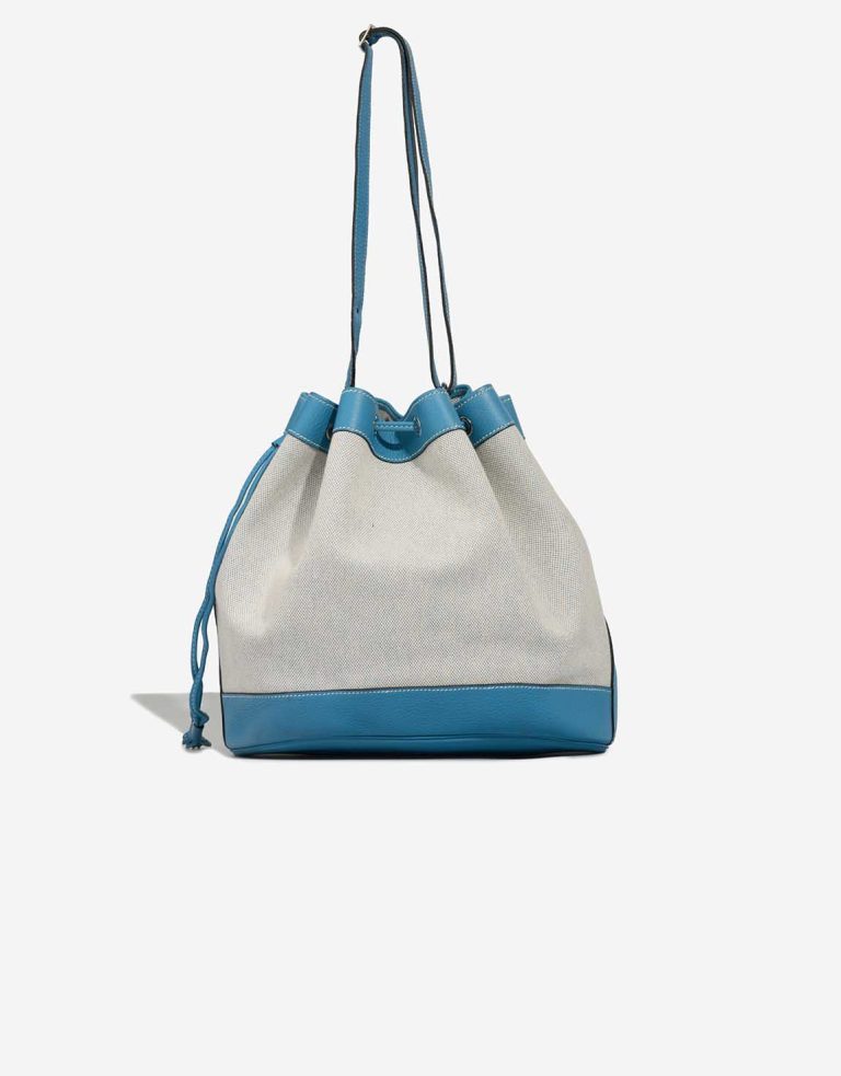 Hermès Market GM Togo / Toile Bleu Jean / Écru Front | Sell your designer bag