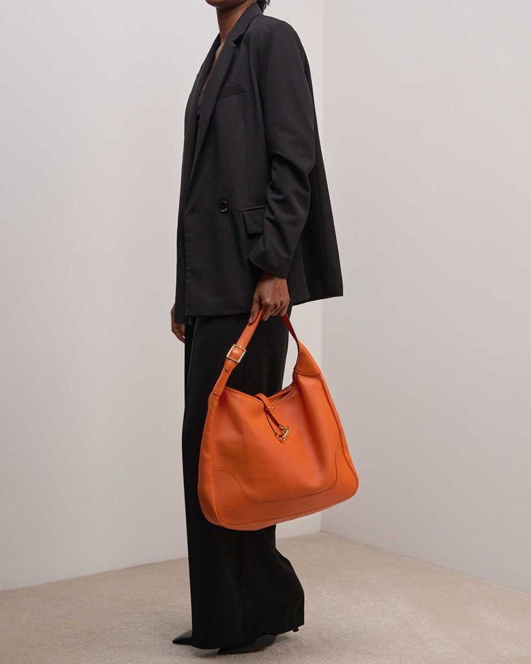 Hermès Trim 38 Gulliver Orange Front | Sell your designer bag