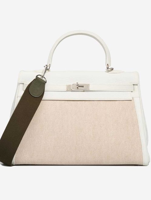 Hermès Shoulder Strap Togo / Toile Vert Anglais Closing System | Sell your designer bag