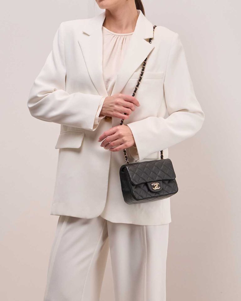 Chanel Timeless Mini Square Caviar Black Front | Sell your designer bag