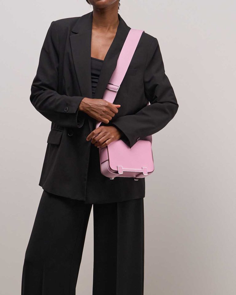 Hermès Geta Chèvre Mauve Sylvestre Front | Sell your designer bag