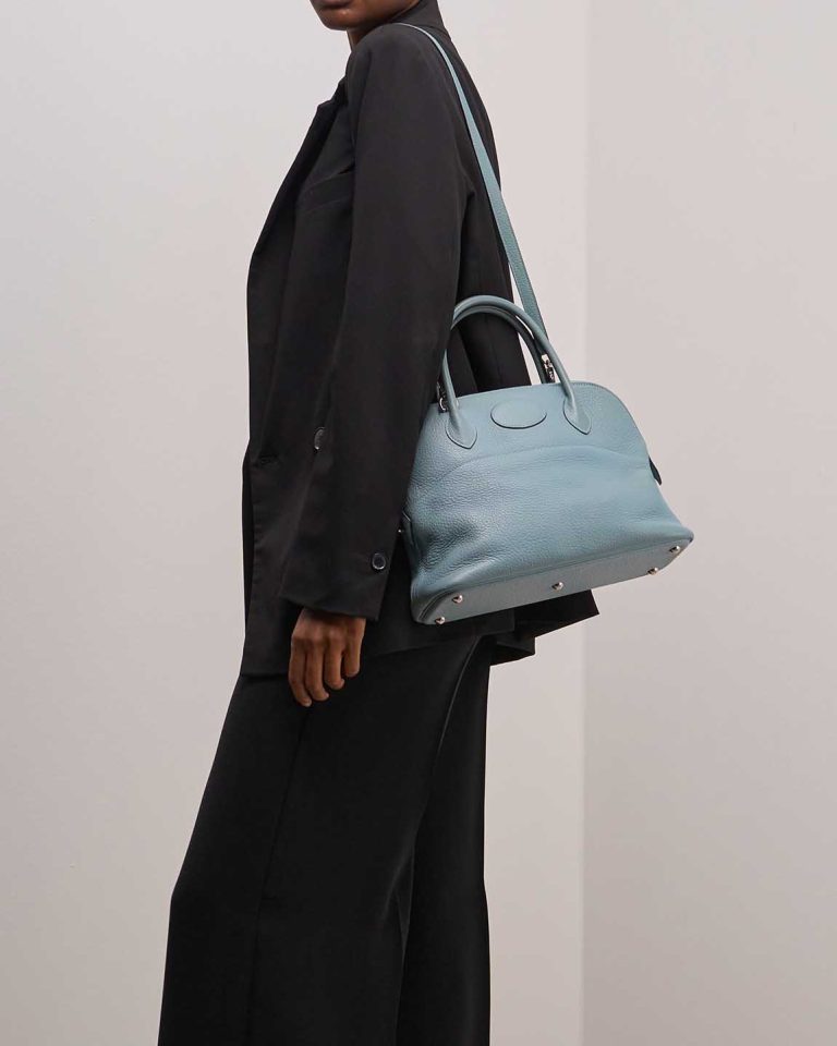 Hermès Bolide 35 Clémence Bleu Jean Front | Sell your designer bag