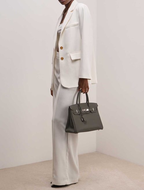 Hermès Birkin 30 Togo Vert de Gris on Model | Sell your designer bag