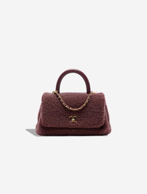 Chanel Timeless Handle Small Shearling Bordeaux Front | Sell your designer bag