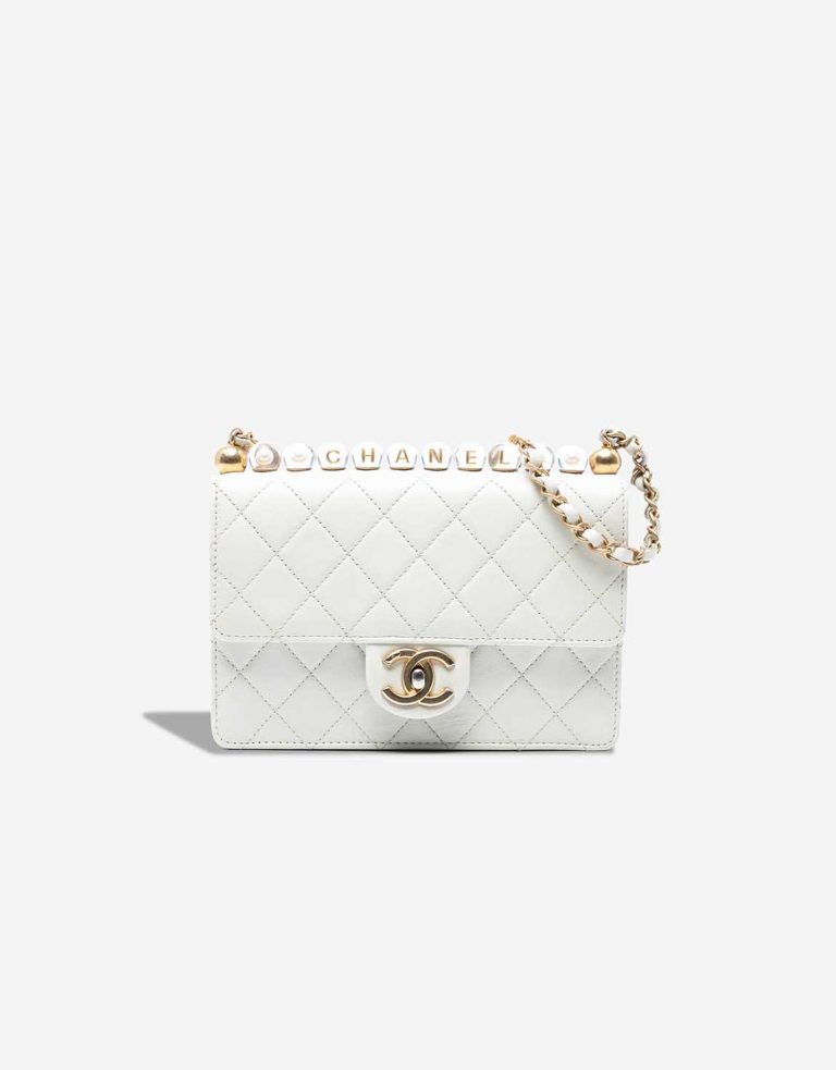 Chanel Timeless Medium Lamb White Front | Sell your designer bag
