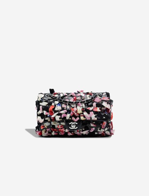 Chanel Timeless Medium Lamb / Silk Black / Multicolor Front | Sell your designer bag
