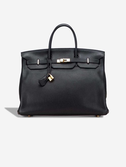 Hermès Birkin 40 Clémence Black Front | Sell your designer bag