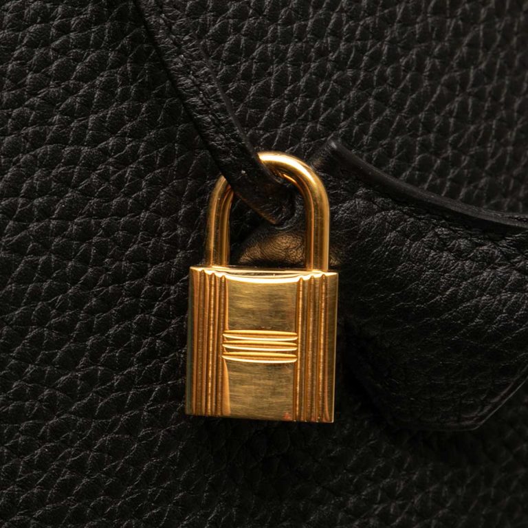 Hermès Birkin 40 Clémence Black Front | Sell your designer bag