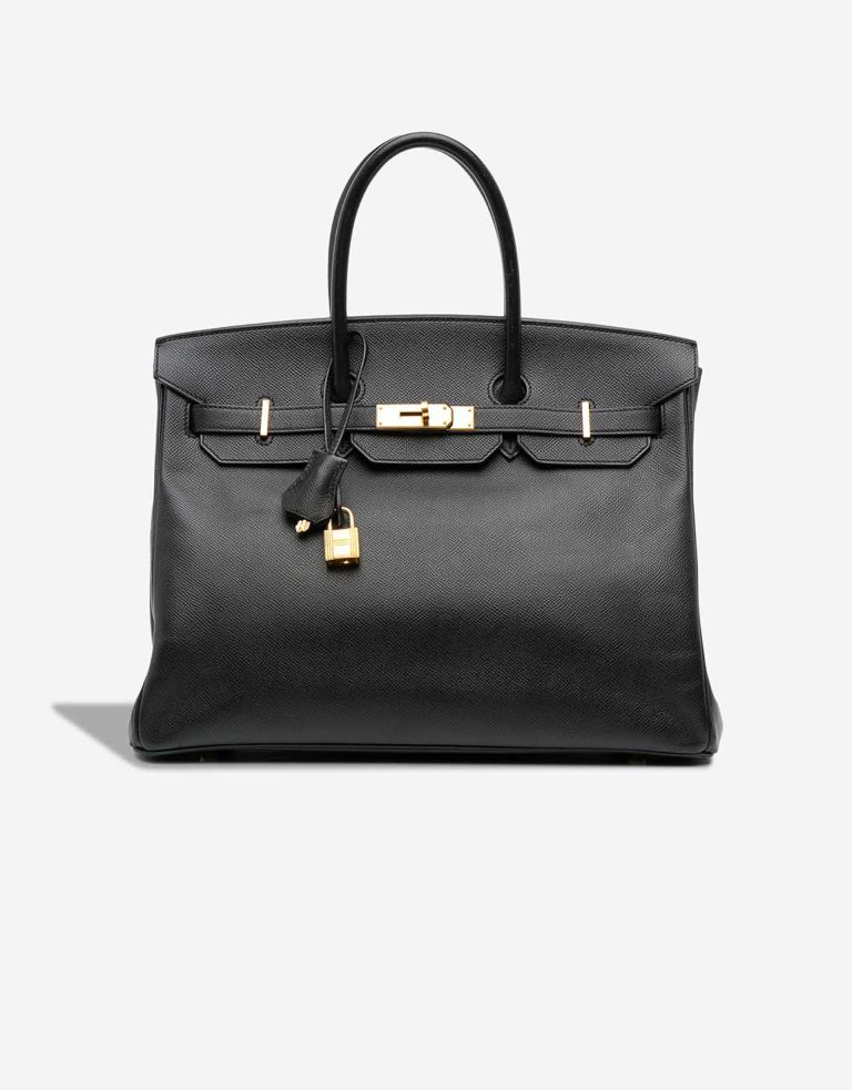 Hermès Birkin 35 Epsom Black Front | Sell your designer bag