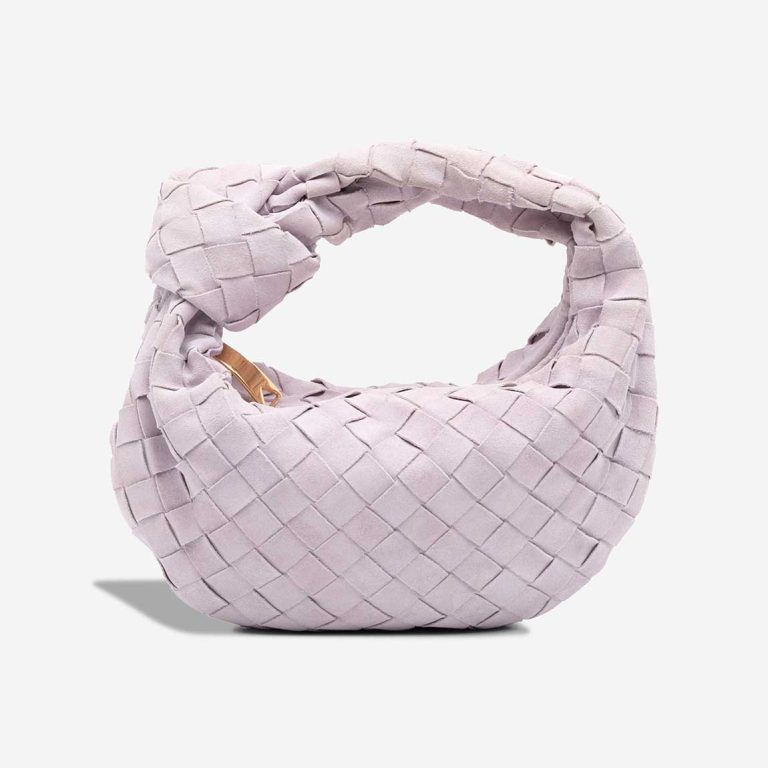Bottega Veneta Jodie Mini Suede Violet Front | Sell your designer bag