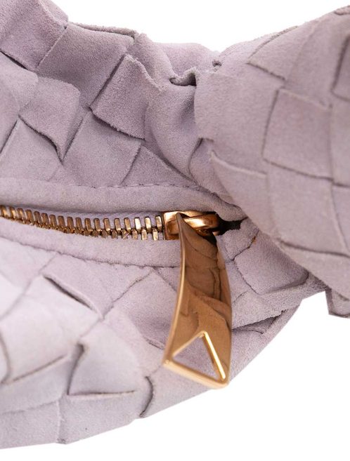 Bottega Veneta Jodie Mini Suede Violet Closing System | Sell your designer bag